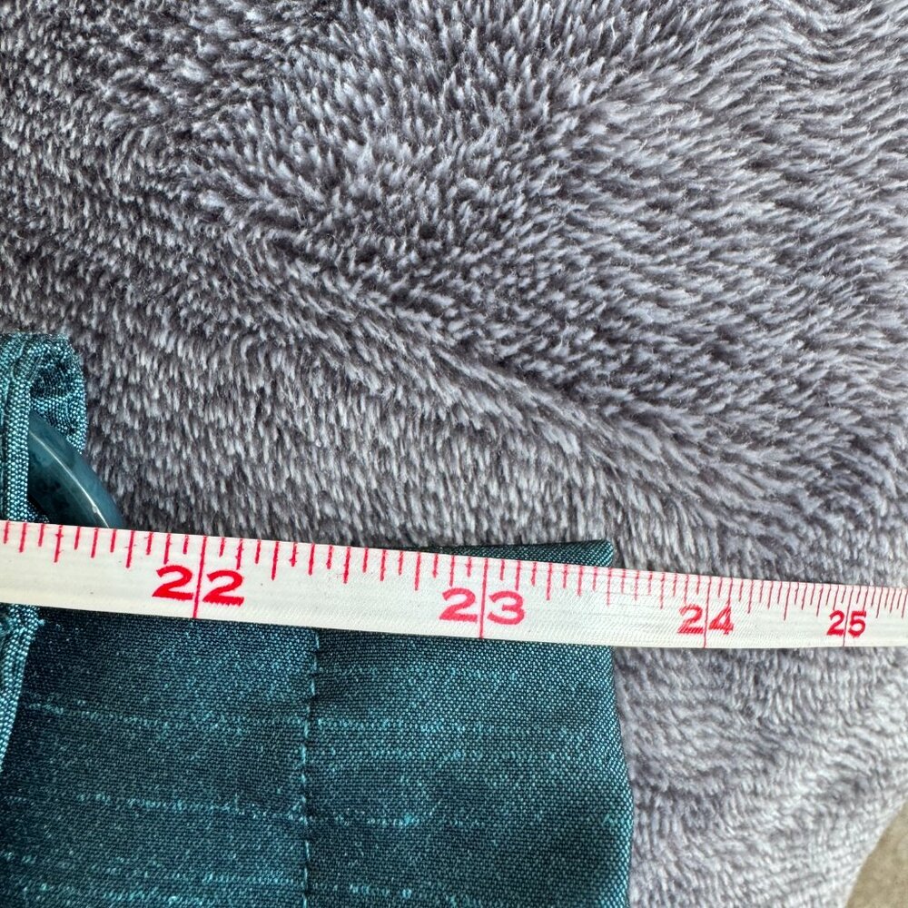 Vintage Dark Teal Trench Coat with Bubble Hem - Picture 13 of 14